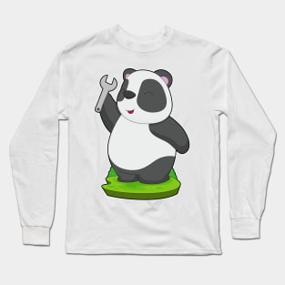 Panda Handyman Wrench Long Sleeve T-Shirt